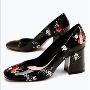 Zara floral patent shoes